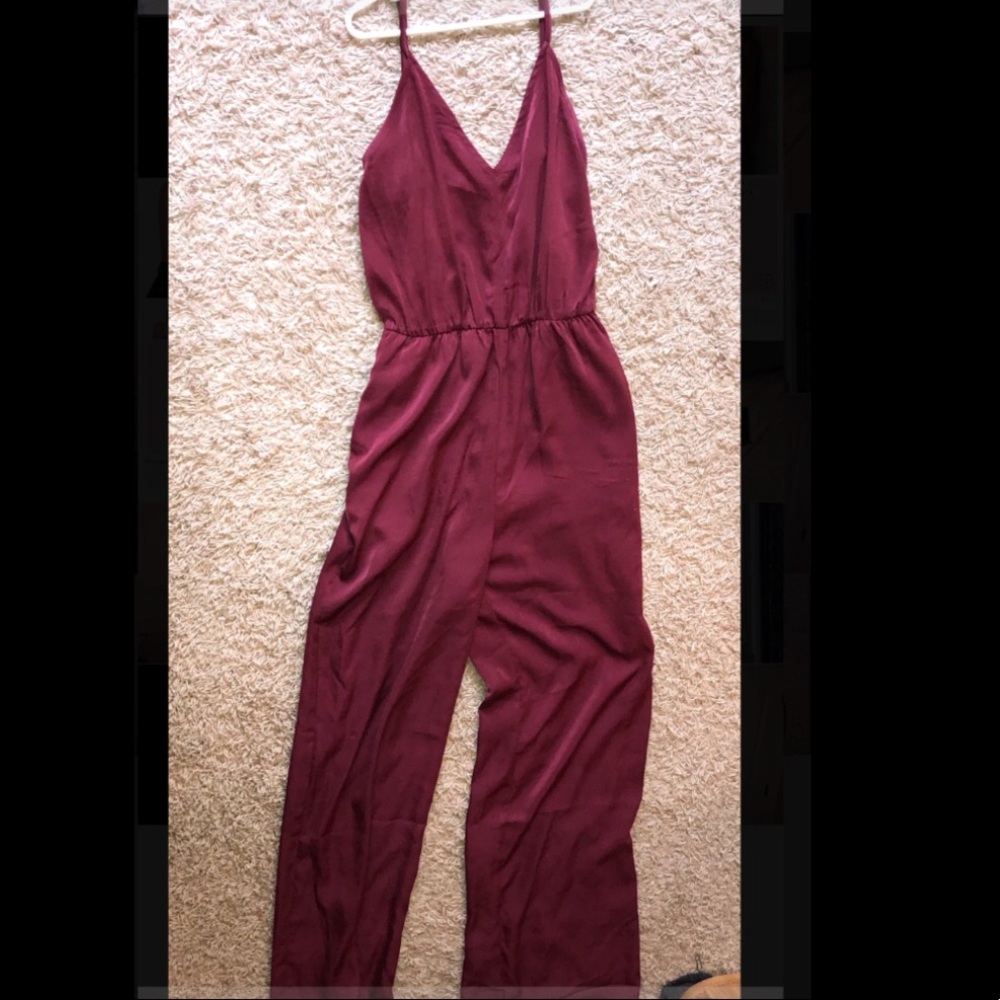 Burgundy jumpsuit
